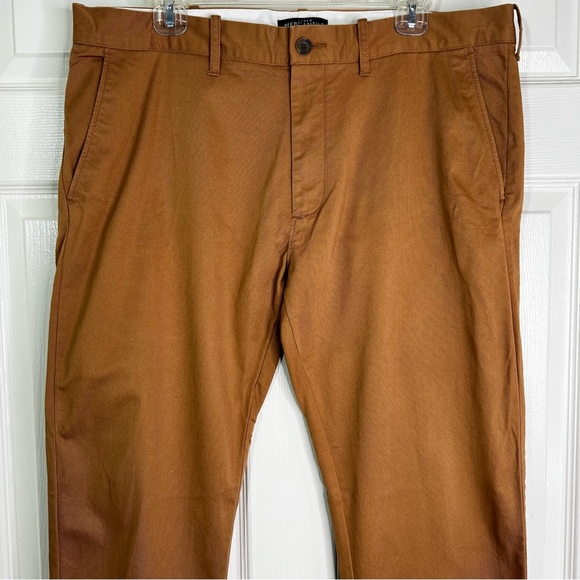 NWOT J. Crew Mercantile Slim Fit Flex Khaki Pants Baywood Brown Men’s Sz 36x32 - Picture 5 of 11
